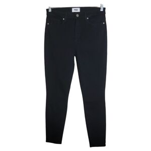 Paige Hoxton ankle skinny jeans black overdye high waisyed women's size 30